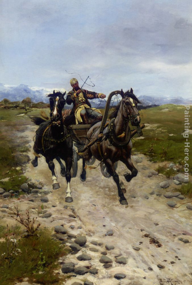 On The Move painting - Bodhan Von Kleczynski On The Move art painting